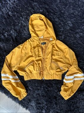 Cropped Mustard Yellow Lightweight Jacket
